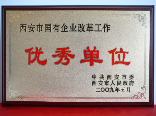 2009年5月，被西安市委、市政府評為西安市國企業(yè)改革工作優(yōu)秀單位